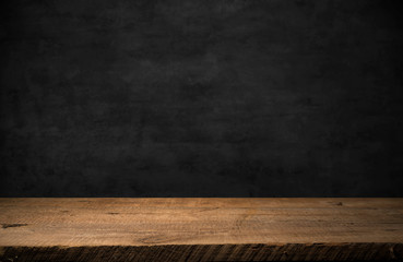Empty wooden table in front of abstract blurred background of coffee shop . can be used for display or montage your products.Mock up for display of product