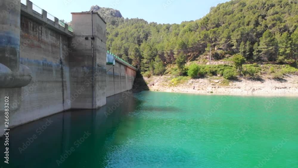 Dam and a reservoir in Guadalest valley, Spain Dam and a reservoir in Guadalest valley, Spain