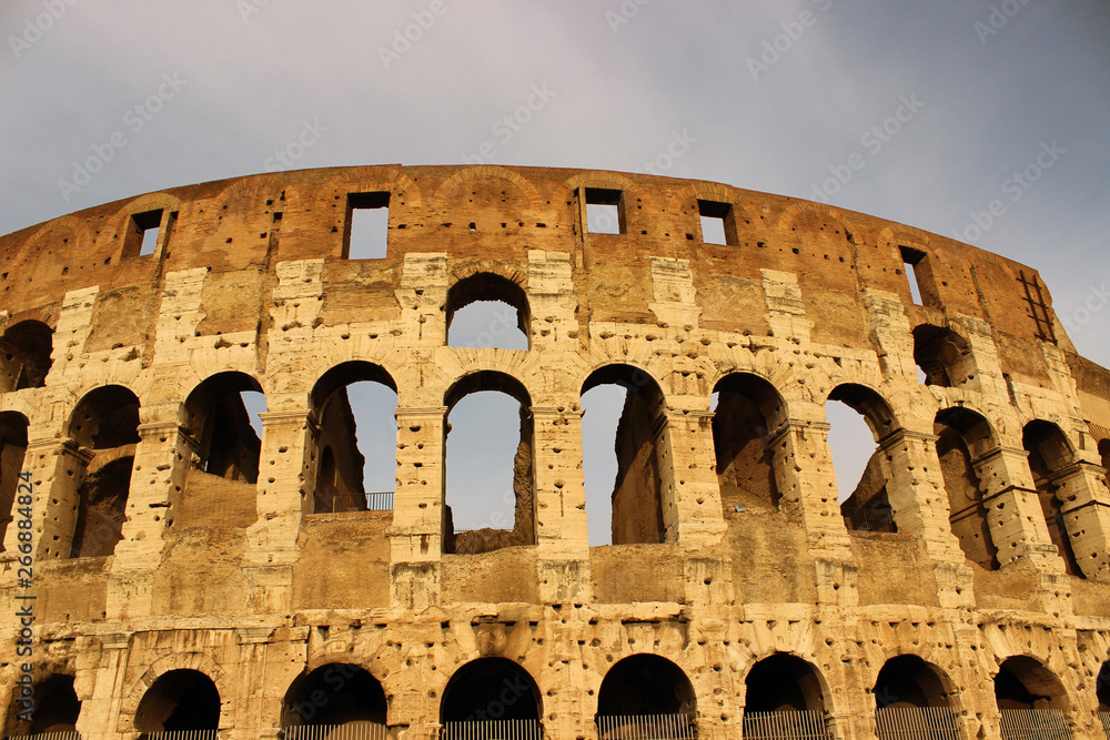 exterior of the Roman Colosseum in Italy