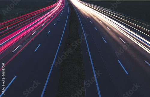 Night time traffic on highway