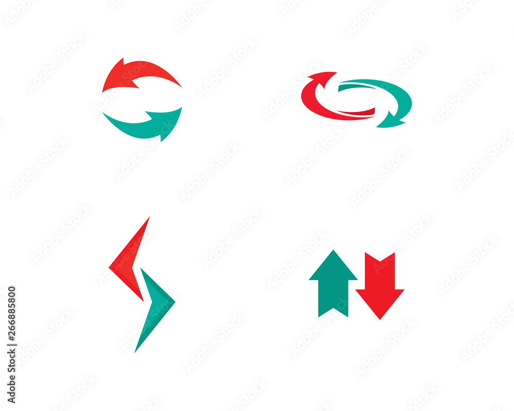 Arrows logo template vector icon illustration design Arrows logo template vector icon illustration design