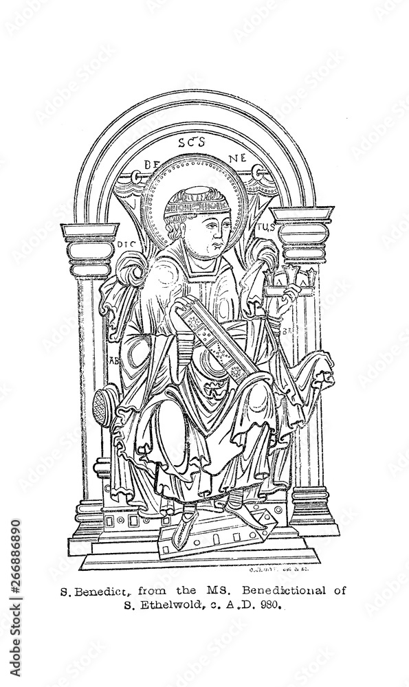 Fototapeta premium Christian illustration. Old image