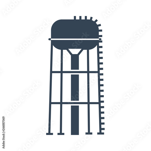 vector black icon water tower