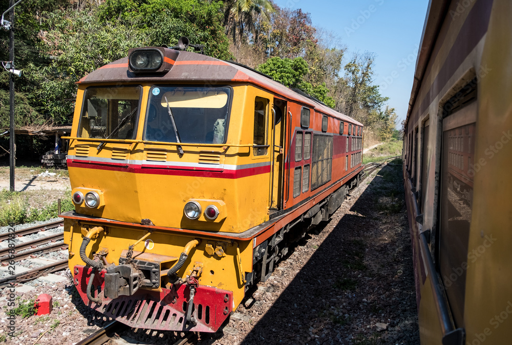 Old diesel electric locomotive.