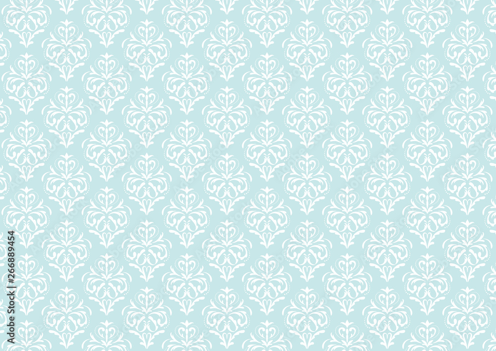 Ornamental  pattern in the style of Baroque. light blue.