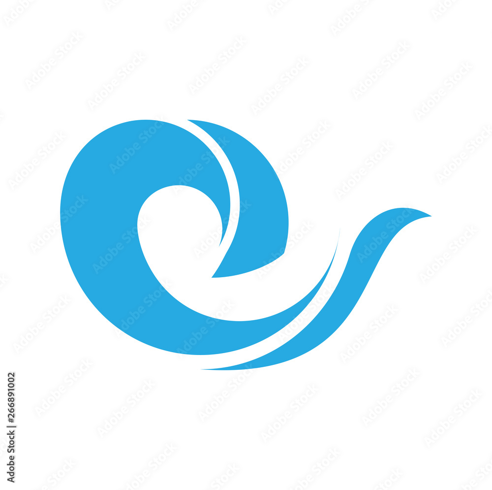 Fototapeta premium Waves icon on background for graphic and web design. Simple vector sign. Internet concept symbol for website button or mobile app.