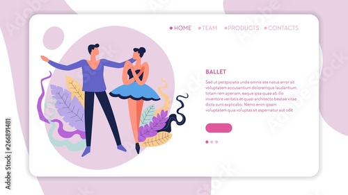 Dance classes ballet dancing web page template