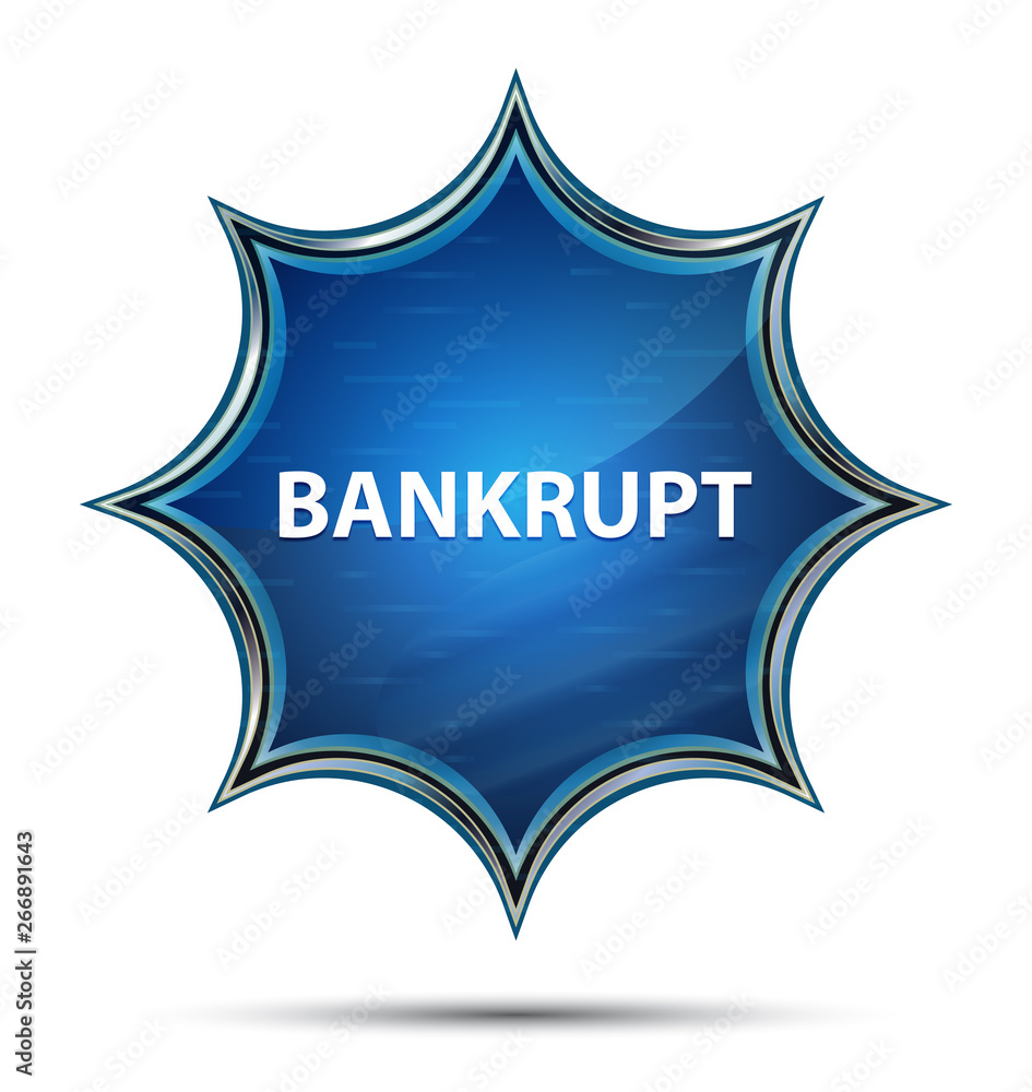 Bankrupt magical glassy sunburst blue button Bankrupt magical glassy sunburst blue button