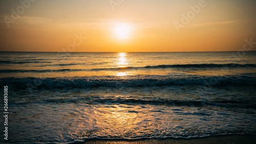 sunset and beach