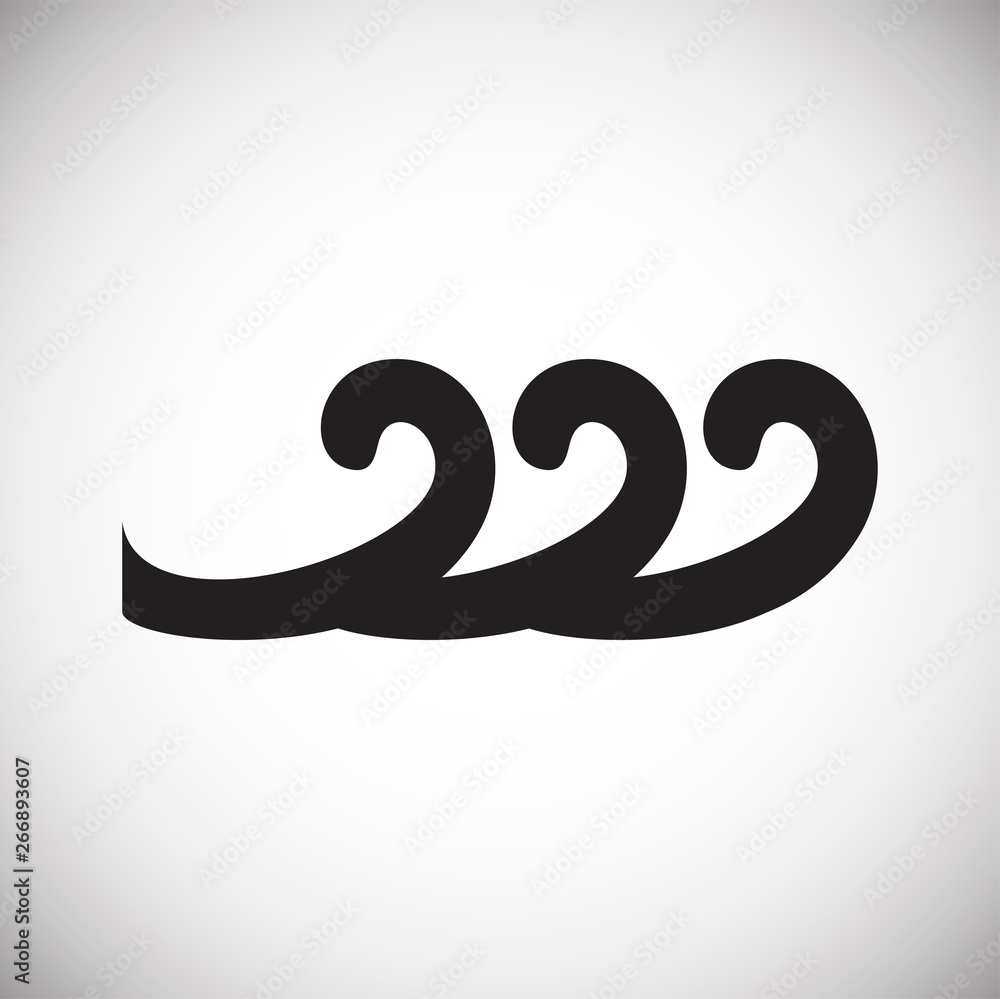 Waves icon on background for graphic and web design. Simple vector sign. Internet concept symbol for website button or mobile app. Waves icon on background for graphic and web design. Simple vector sign. Internet concept symbol for website button or mobile app.