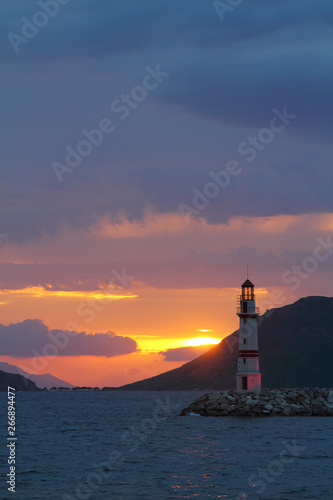 Seaside town of Turgutreis and spectacular sunsets