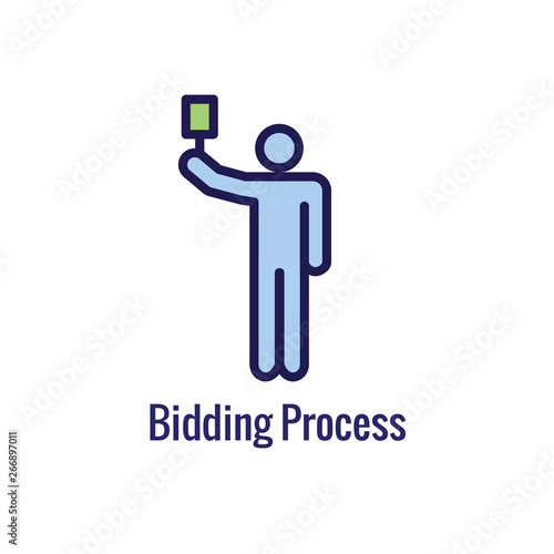 New Business Process Icon | Bidding procedure phase
