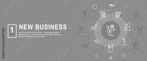 New Business Process Web Header Banner / Icon Set