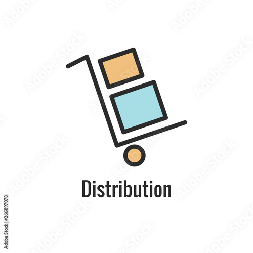 Shipping and Receiving Icon Set with Boxes, Warehouse, checklist, etc