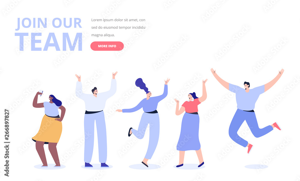 Young people vector set. Join our team concept. Creative team characters. Discussion people. Team thinking and talking. Flat vector illustration. Young people vector set. Join our team concept. Creative team characters. Discussion people. Team thinking and talking. Flat vector illustration.