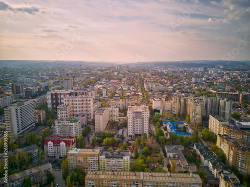 Aerial drone view of kishinev city © Igor Syrbu