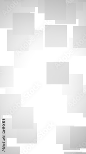 White abstract background. Misty backdrop with grey squares. 3D illustration