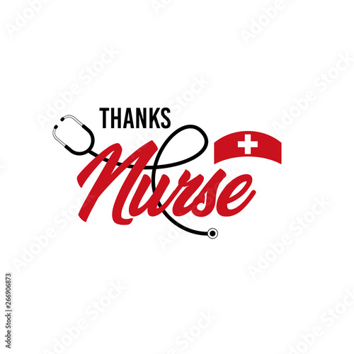 Thanks Nurse Vector Template Design Illustration