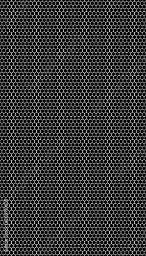 Wallpaper Mural White honeycomb on a black background. Seamless texture. Isometric geometry. 3D illustration Torontodigital.ca