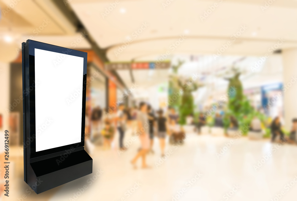 Marketing and advertisement concept digital signage billboard or advertising light box for your text message or media content in department store shopping mall Marketing and advertisement concept digital signage billboard or advertising light box for your text message or media content in department store shopping mall