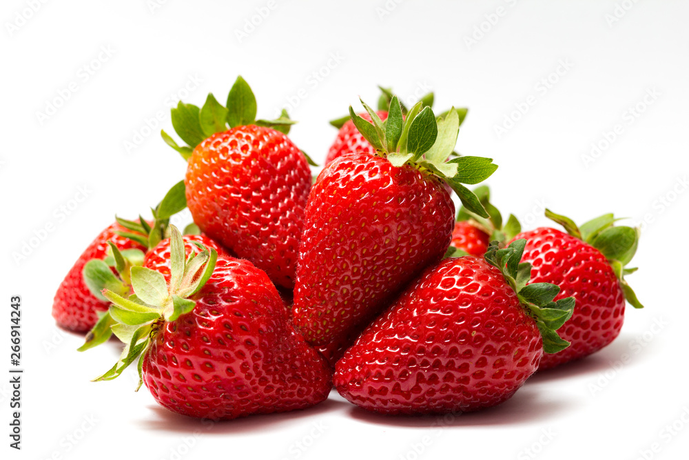 fresh strawberries on white background fresh strawberries on white background