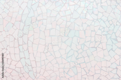 Photography Broken tiles mosaic seamless pattern.