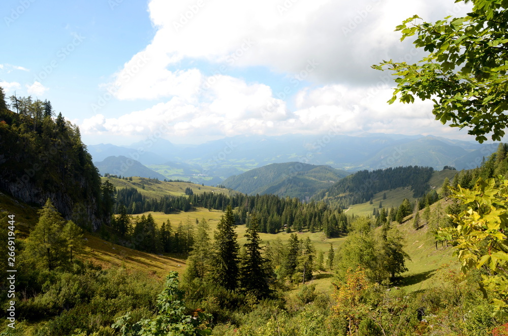 Scenery near Gosaukamm in the Salzkammergut region in Austria
