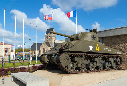 M4 Sherman tank in Normandy France photo