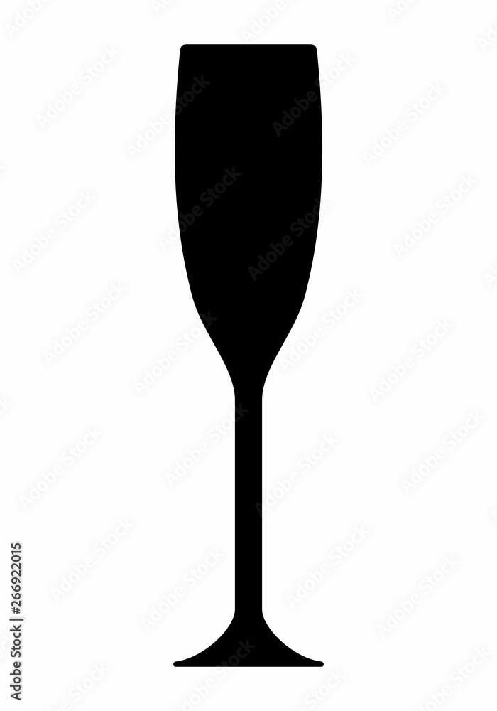 Champagne glass dark silhouette Champagne glass dark silhouette
