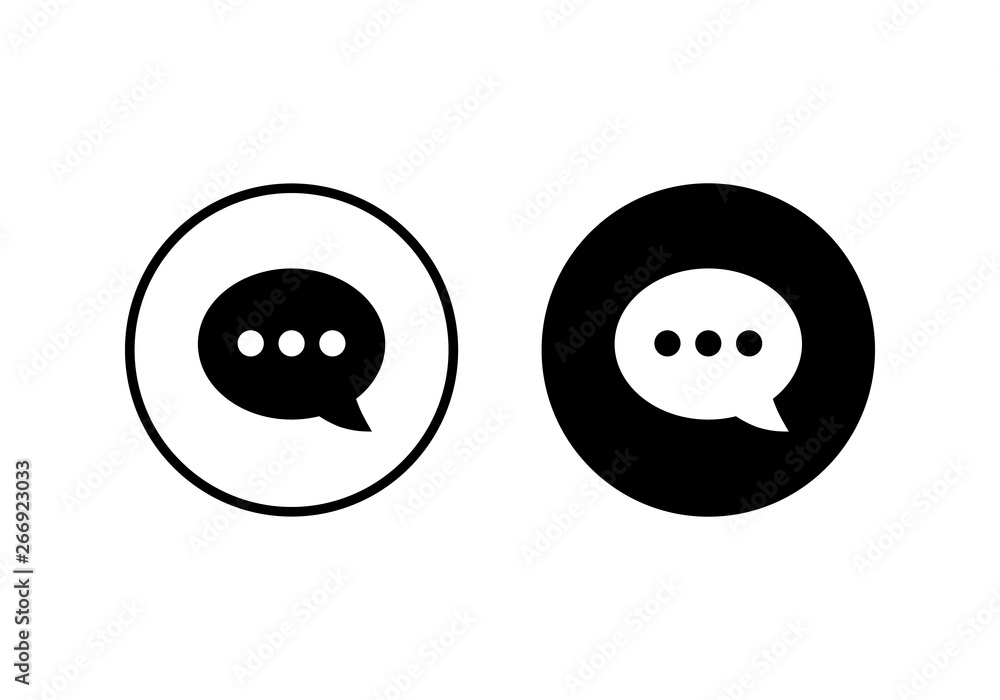 Chat icon vector. Chat Icon in trendy flat style. Speech bubble symbol Chat icon vector. Chat Icon in trendy flat style. Speech bubble symbol