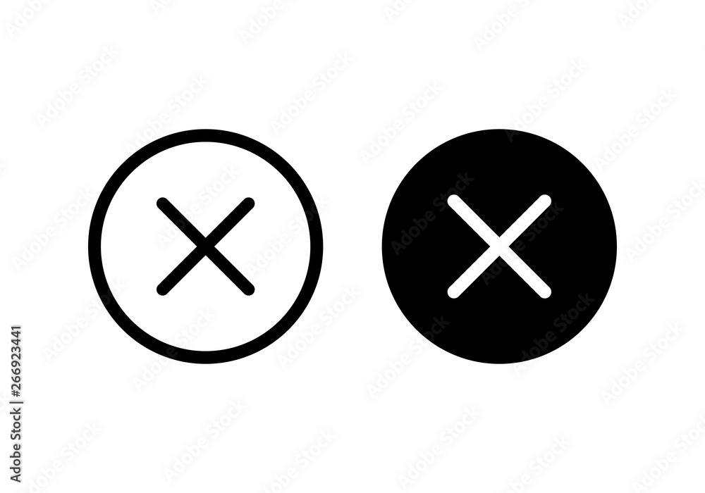 Close vector icon. Delete icon. remove, cancel, exit symbol Close vector icon. Delete icon. remove, cancel, exit symbol