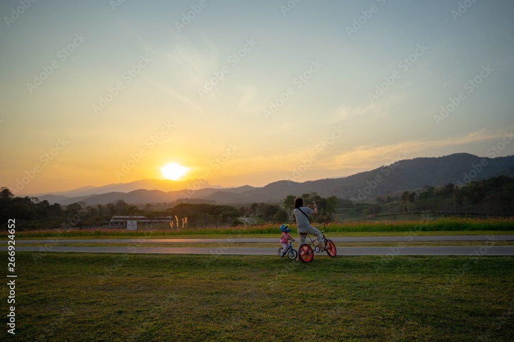 Fototapeta premium bikers on the road