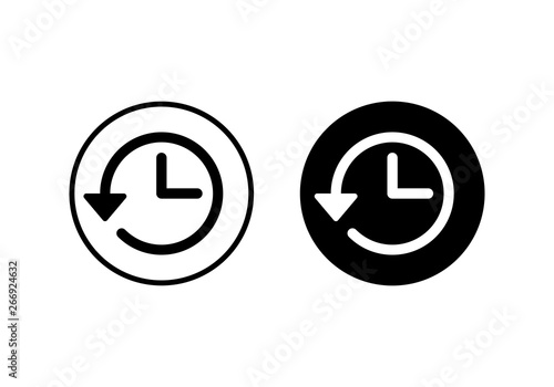 History icon vector. History line icon