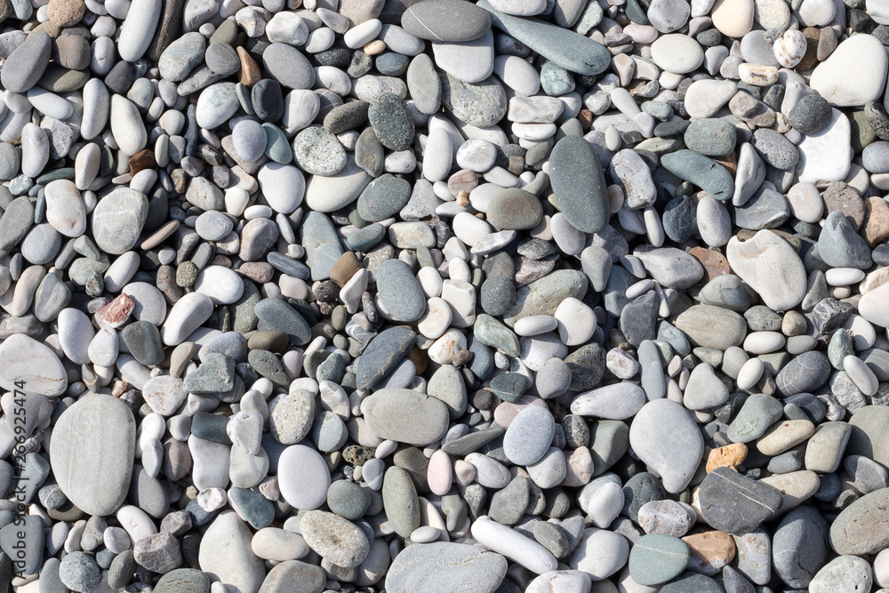 Stone round sea multi-colored. Sea pebbles texture, top view closeup. Stone round sea multi-colored. Sea pebbles texture, top view closeup.