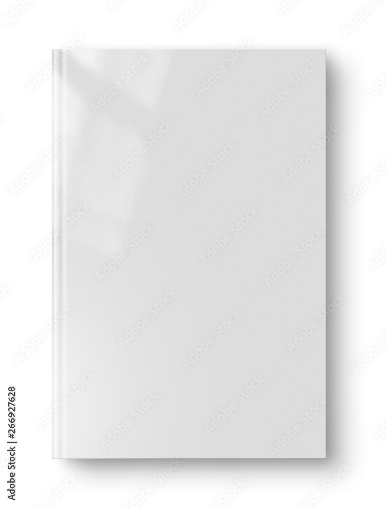 Closed red blank book isolated on white Closed red blank book isolated on white