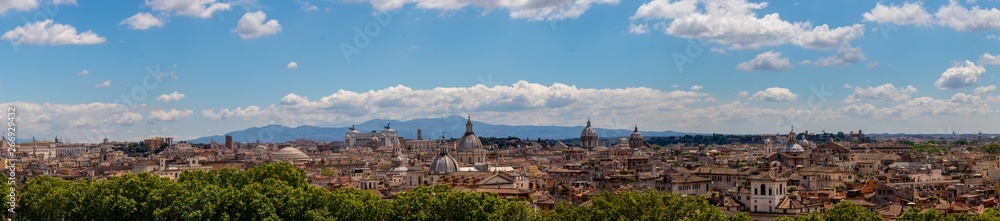 Panorama of the skyline of the historic city of Rome