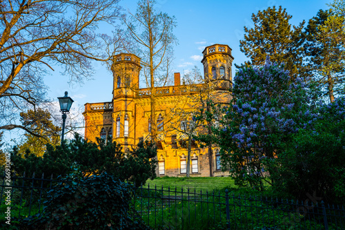 Germany, Ancient building colombi castle in public park in city of freiburg im breisgau photo