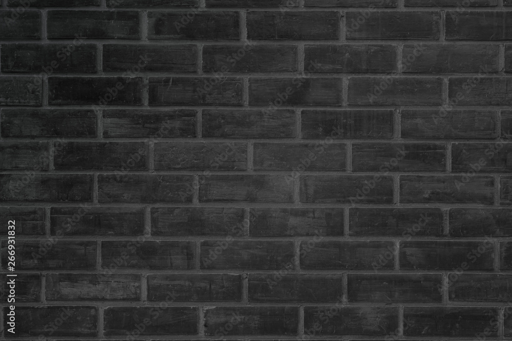Wall dark brick wall texture background.