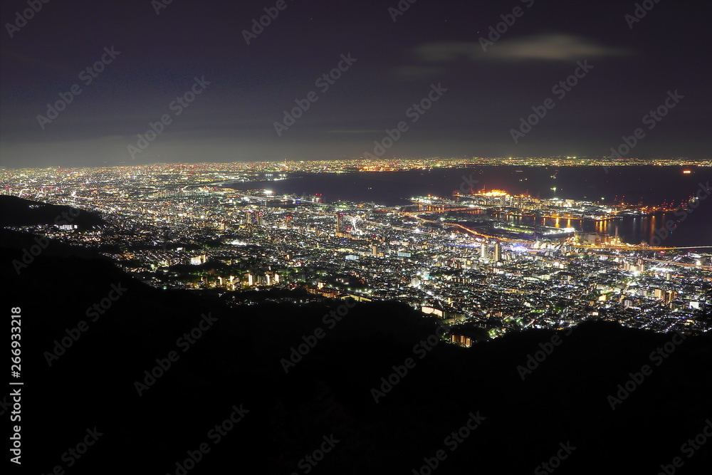 摩耶山掬星台から望む夜景