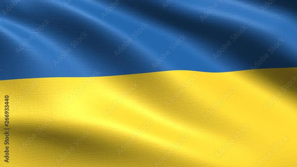 Realistic flag of Ukraine, Seamless looping with highly detailed fabric texture, 4k resolution Realistic flag of Ukraine, Seamless looping with highly detailed fabric texture, 4k resolution