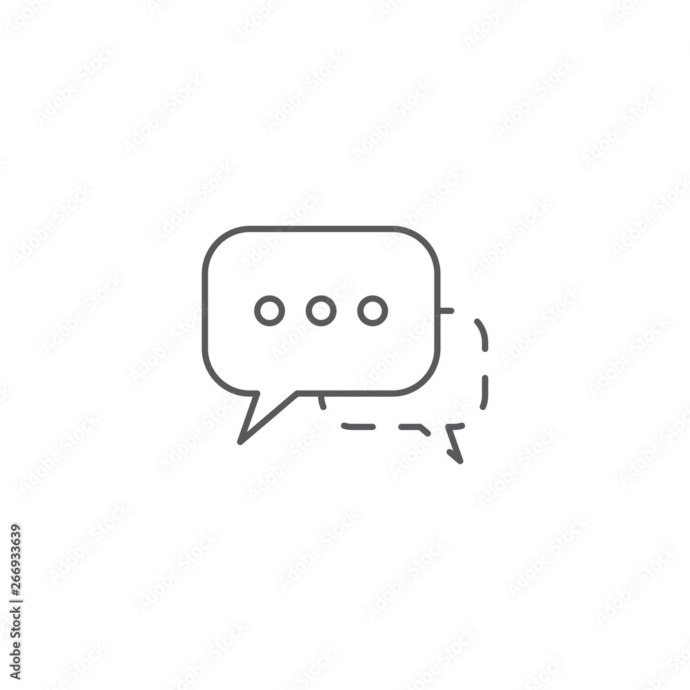 Fototapeta premium speech bubbles vector icon concept, isolated on white background