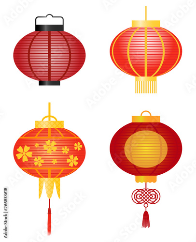 Asian decorative hanging paper lantern