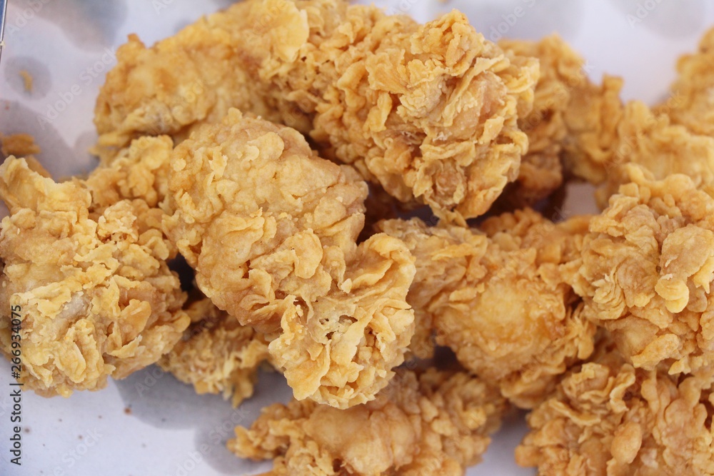 Fried chicken is delicious in street food Fried chicken is delicious in street food