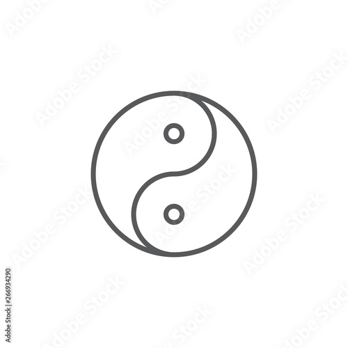 yin yang vector icon concept, isolated on white background