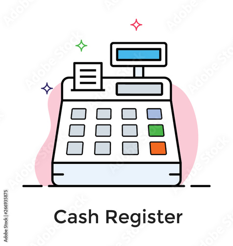 Cash register of flat icon