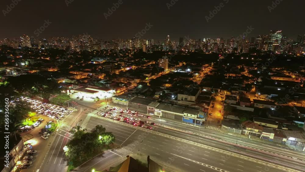 Aerial time lapse in Bandeirantes Avenue in Sao Paulo City. Brazil. Aerial time lapse in Bandeirantes Avenue in Sao Paulo City. Brazil.