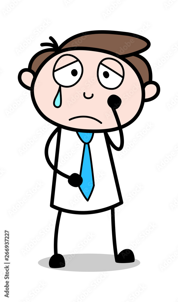 Emotional - Office Businessman Employee Cartoon Vector Illustration Emotional - Office Businessman Employee Cartoon Vector Illustration