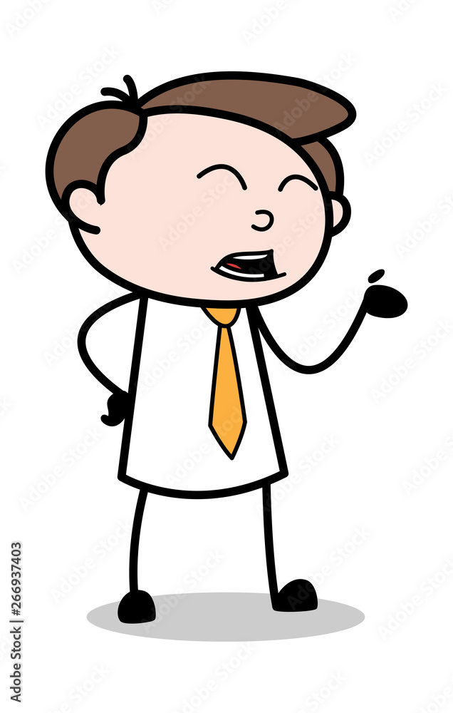 Making Fun - Office Businessman Employee Cartoon Vector Illustration Making Fun - Office Businessman Employee Cartoon Vector Illustration