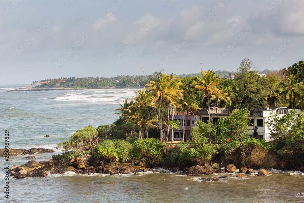 A view on Galle shoreline, Sri Lanka.