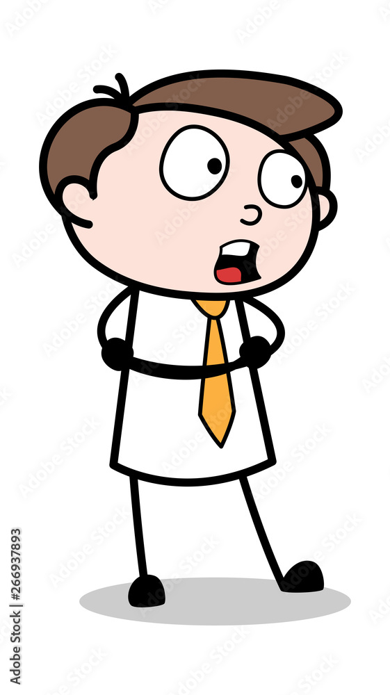 Speech - Office Businessman Employee Cartoon Vector Illustration Speech - Office Businessman Employee Cartoon Vector Illustration